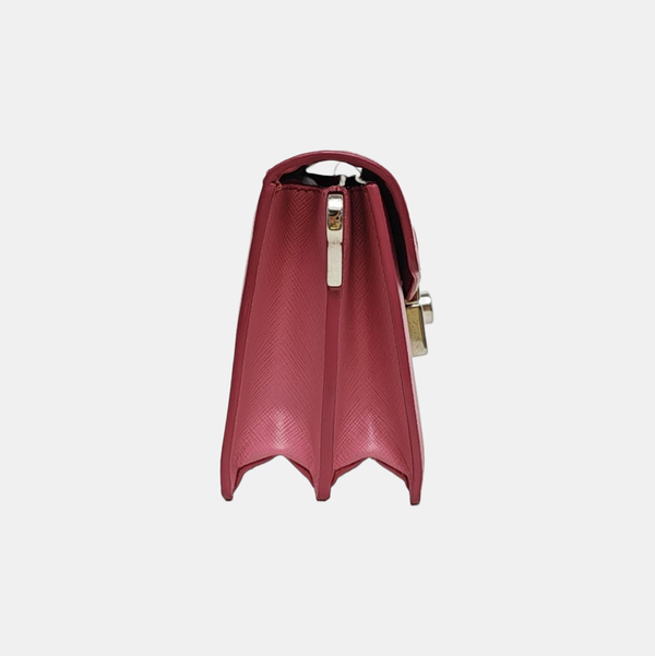 Bolso Sound de piel de becerro Saffiano rosa