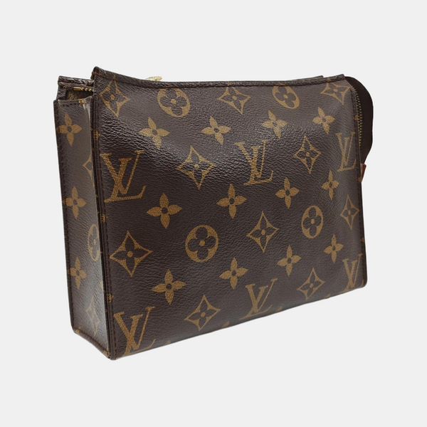 TOILET POCKET 19 Monogram Coated Canvas Brown