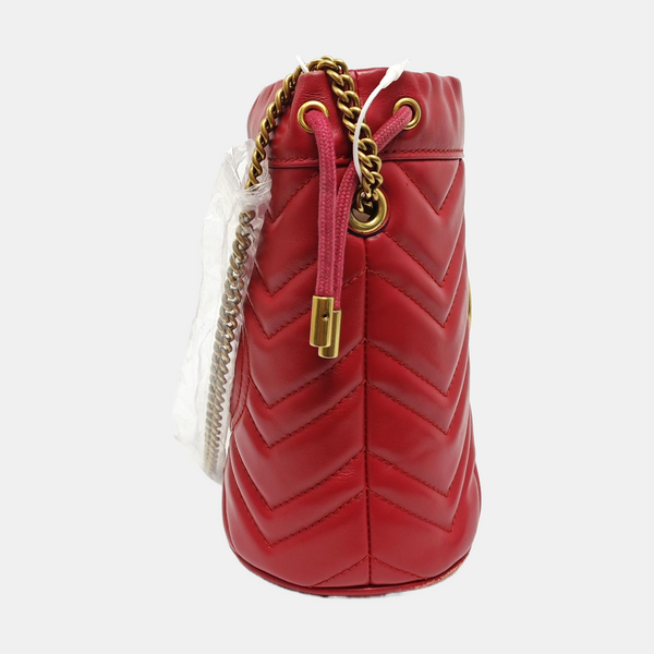 GG Marmont Mini Quilted Calfskin Red