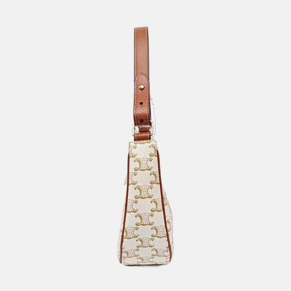 Authenticated pre-owned AVA Coated Canvas Beige - Top Handle Bag at Looply