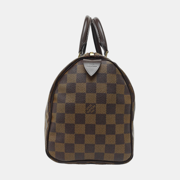 SPEEDY 25 Damier Ebene Coated Canvas Brown