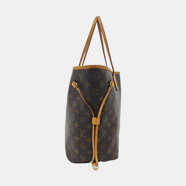 NEVERFULL MM Monogram Coated Canvas Brown