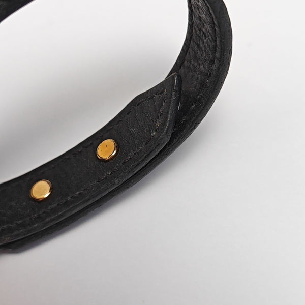 Leather Black Bangle