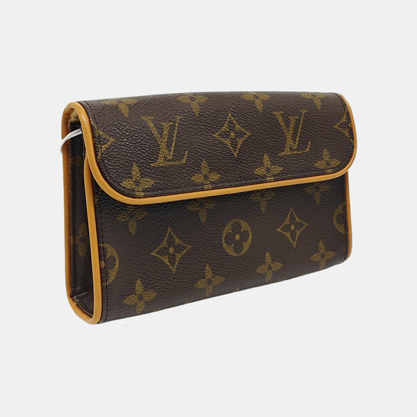 FLORENTINE Monogram Coated Canvas Brown