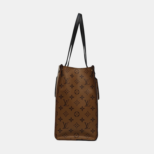 ONTHEGO MM Monogram Coated Canvas Brown