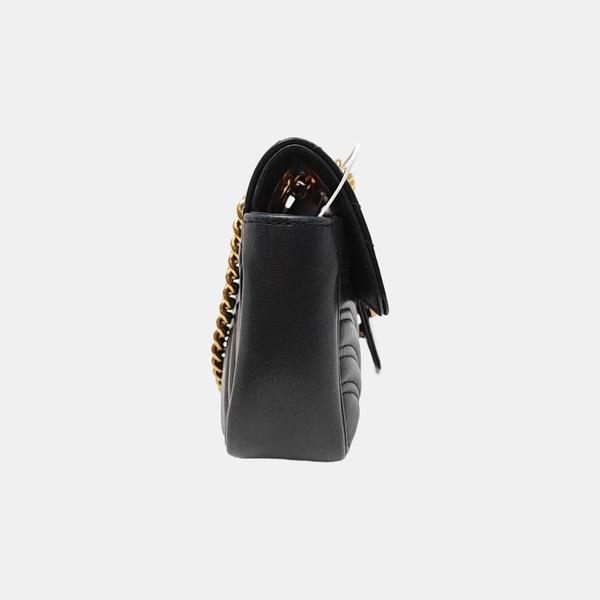 GG Marmont Small Quilted Calfskin Black