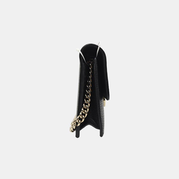 Interlocking G Small Calfskin Black