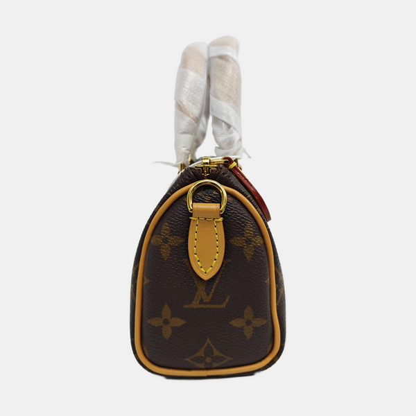 SPEEDY Nano Monogram Coated Canvas Brown