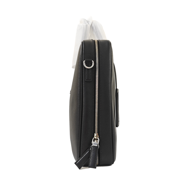 Saffiano Calfskin Shoulder Bag Black