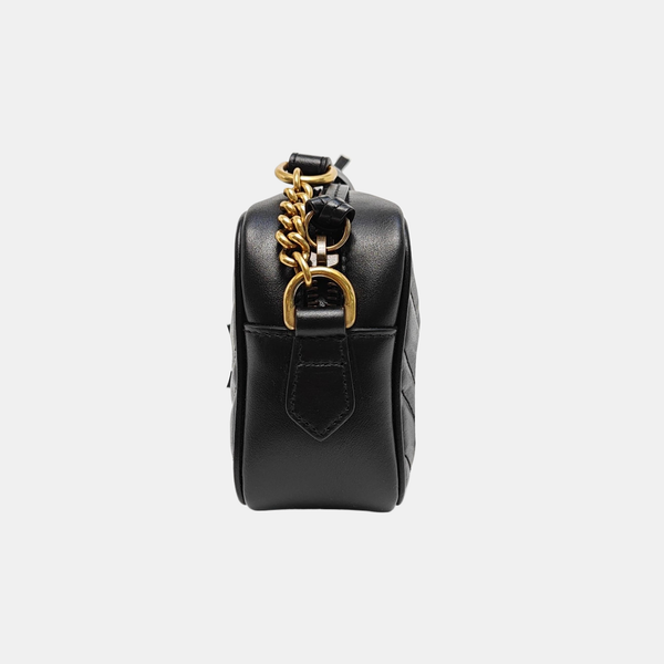 GG Marmont Mini Quilted Calfskin Black