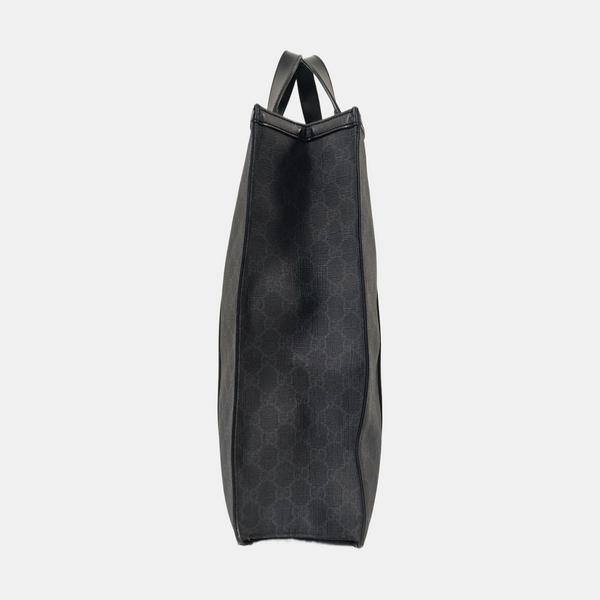 Monogram Coated Canvas Tote Bag Black