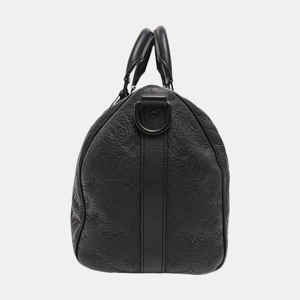 KEEPALL 35 Monogram Calfskin Black