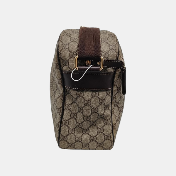 Monogram Coated Canvas Crossbody Bag Black