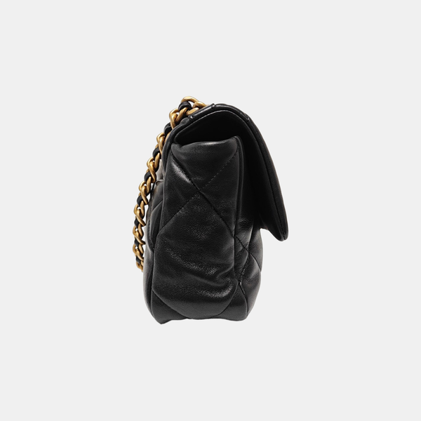 CHANEL 19 Small Quilted Lambskin Black