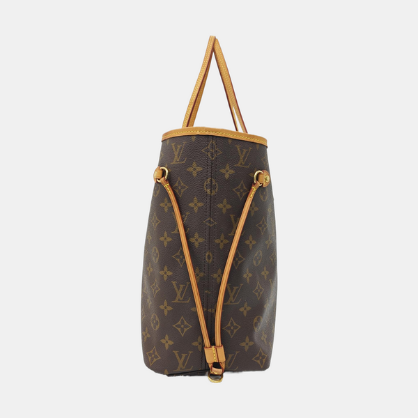 NEVERFULL MM Monogram Coated Canvas Brown
