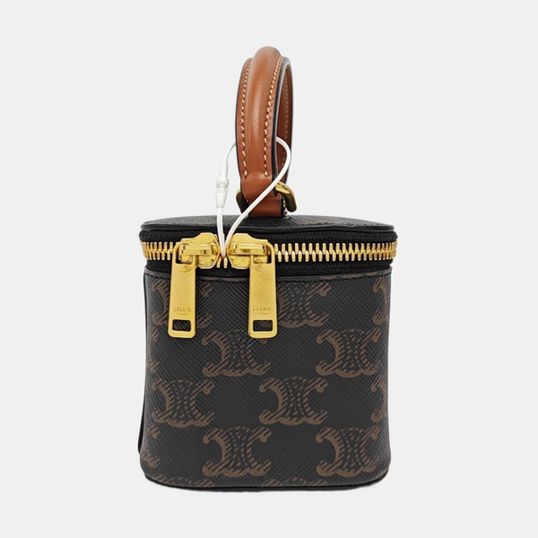 Coated Canvas Shoulder Bag Black