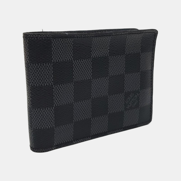 AMERIGO Damier Graphite Coated Canvas Gray