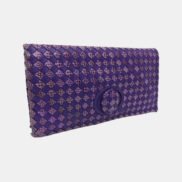 Calfskin Clutch Purple