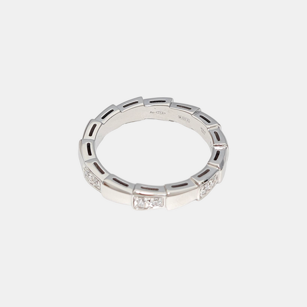 SERPENTI 18k White Gold Silver Ring EU 52