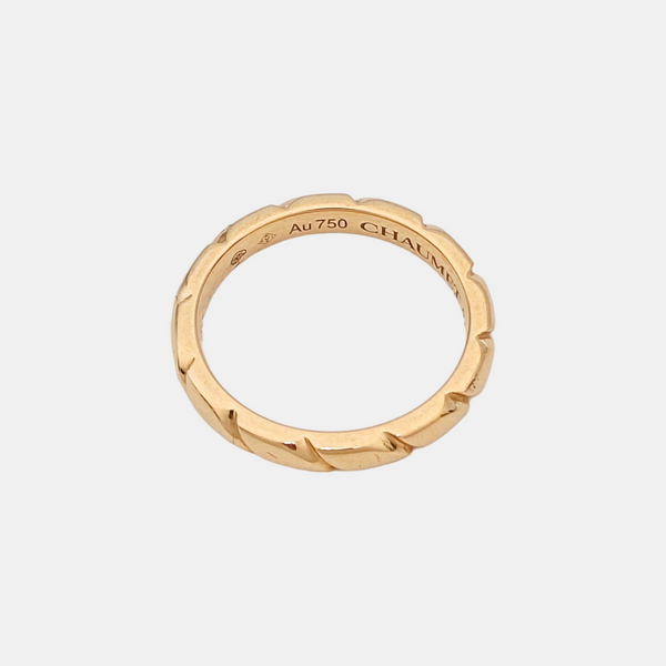 Torsade De Chaumet 18k Rose Gold Ring EU 48