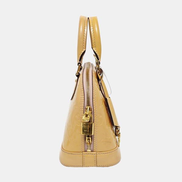 ALMA BB Monogram Patent Leather Yellow