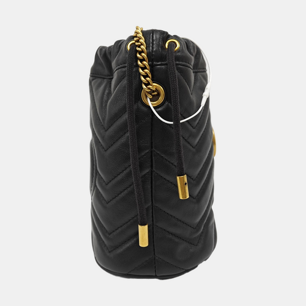 GG Marmont Mini Quilted Calfskin Black