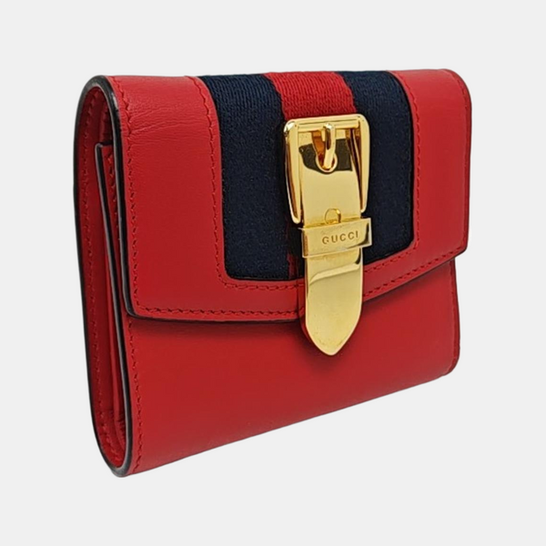 Authenticated pre-owned Sylvie Calfskin Red Wallet - Wallet at Looply