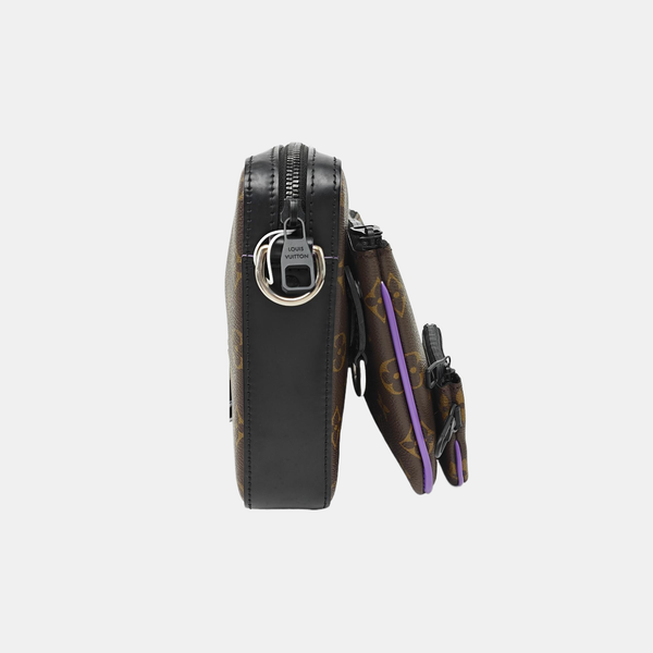 TRIO Monogram Coated Canvas Brown