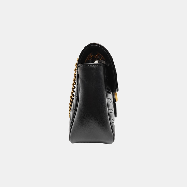 GG Marmont Small Quilted Calfskin Black
