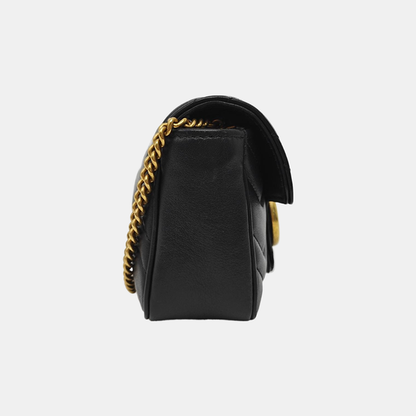 GG Marmont Mini Quilted Calfskin Black
