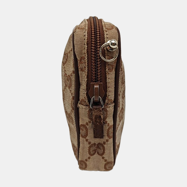 Monogram Canvas Clutch Beige