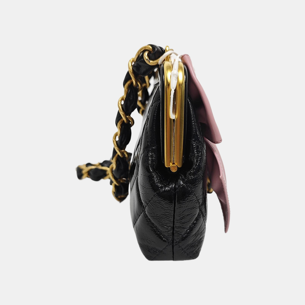 Quilted Patent Leather Black