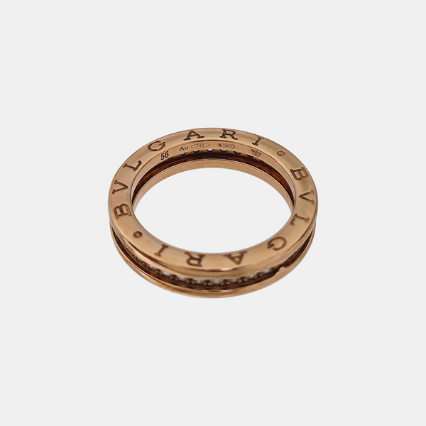 B.ZERO1 18k Rose Gold Ring EU 56