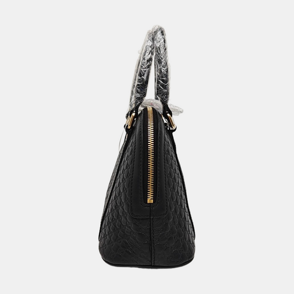 Microguccissima Monogram Calfskin Black