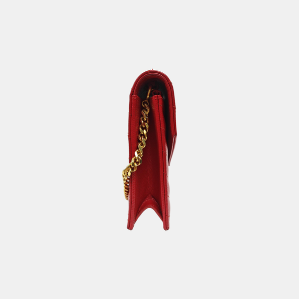 MONOGRAM WOC Chevron Calfskin Red
