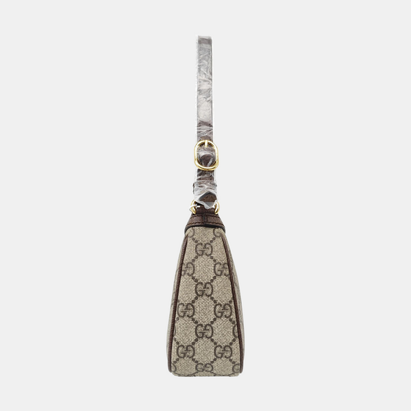Ophidia Small Monogram Coated Canvas Brown