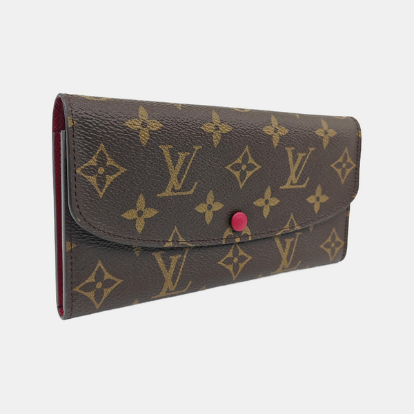 EMILIE Monogram Coated Canvas Brown Wallet