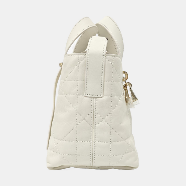 Toujours Nano Cannage Calfskin White