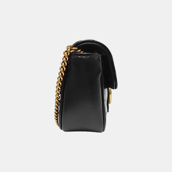 GG Marmont Mini Quilted Calfskin Black