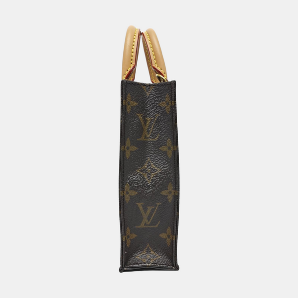 SAC PLAT Mini Monogram Coated Canvas Brown