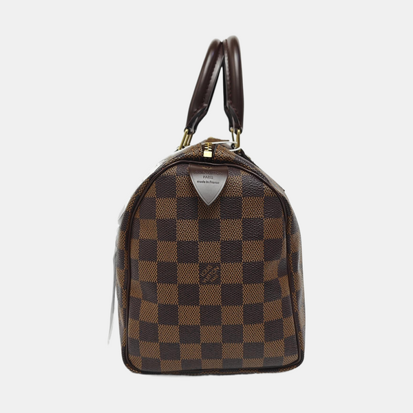 SPEEDY 25 Damier Ebene Coated Canvas Brown