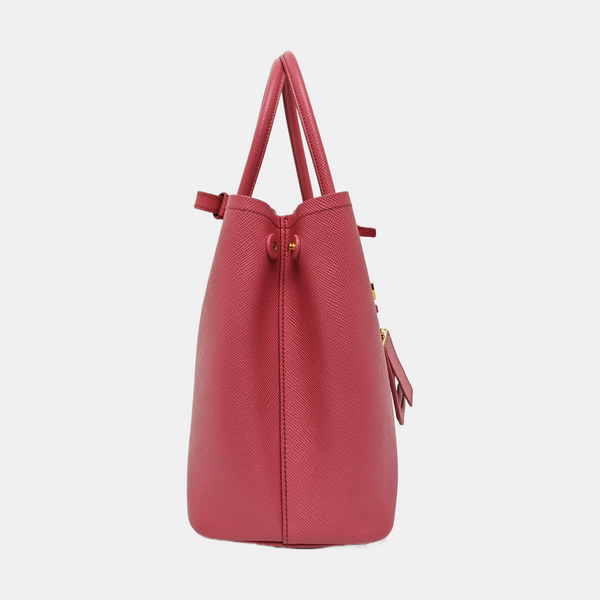 Double Medium Saffiano Calfskin Red