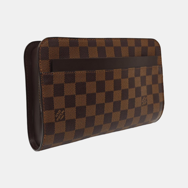 SAINT LOUIS Damier Ebene Coated Canvas Brown