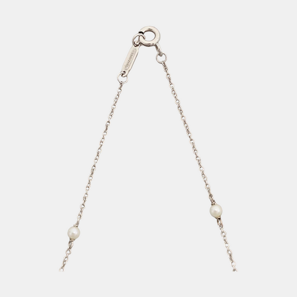 Elsa Peretti 18k White Gold Silver Necklace