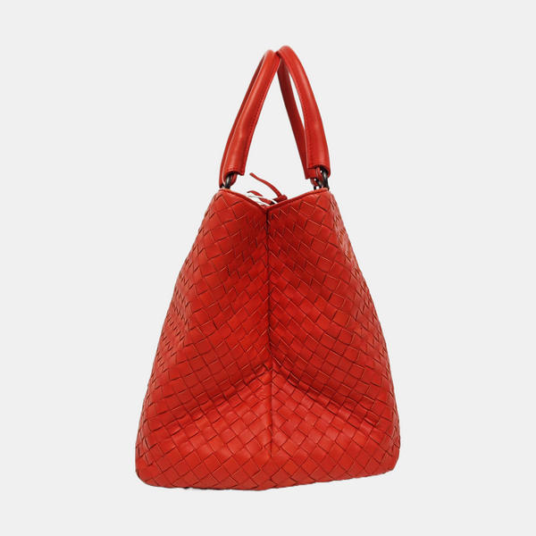 Lambskin Tote Bag Red