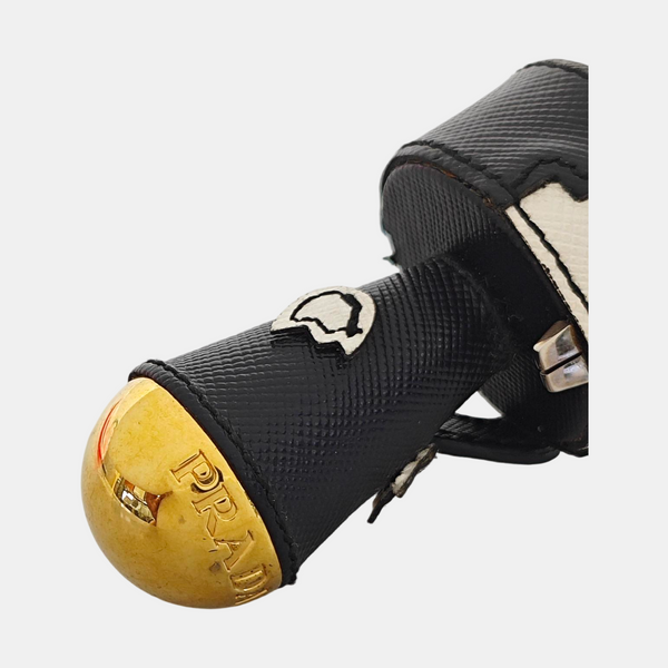 Leather Bag Charm Black