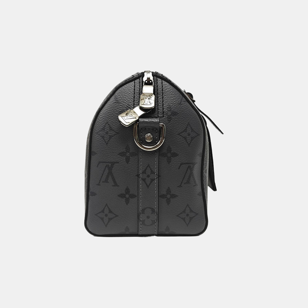 KEEPALL Monogram Coated Canvas Black