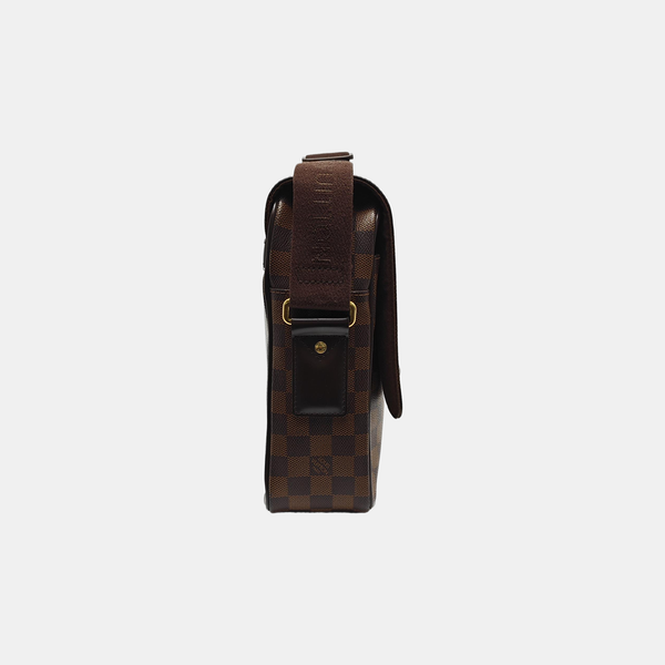 SHELTON MM Damier Ebene Coated Canvas Brown