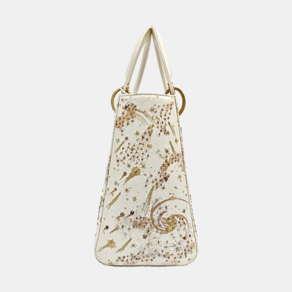 Lady Dior Medium Lambskin White