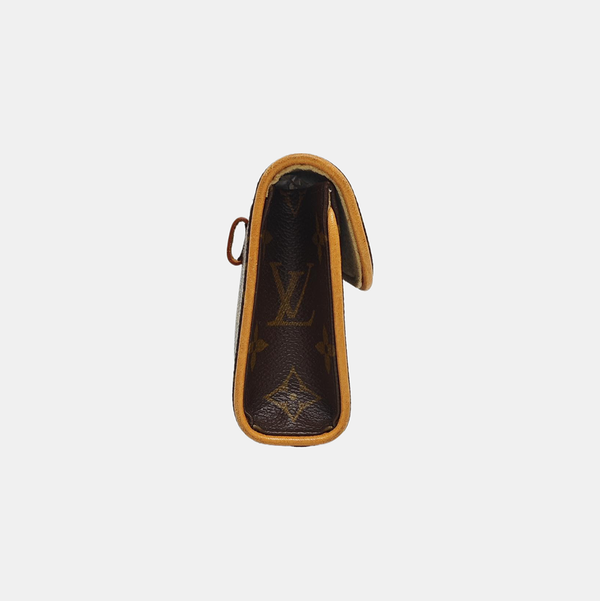 FLORENTINE Monogram Coated Canvas Brown